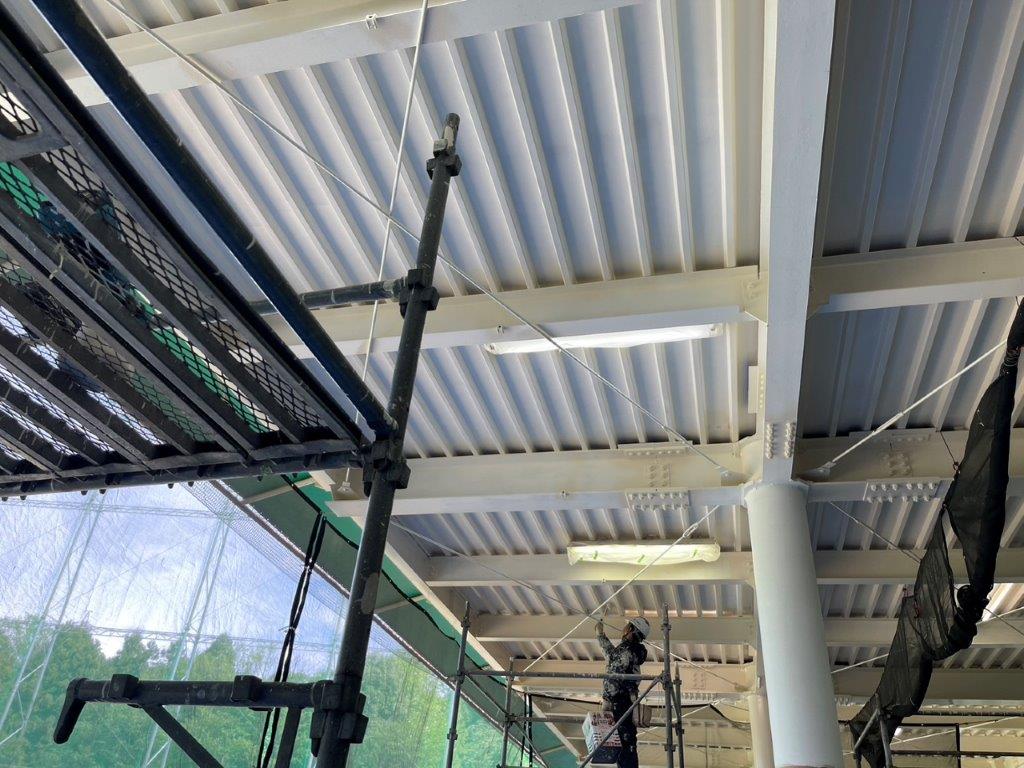 鉄部の中塗り塗装